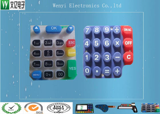 সিল্কস্ক্রিন প্রিন্ট সিলিকন রাবার কীপ্যাড